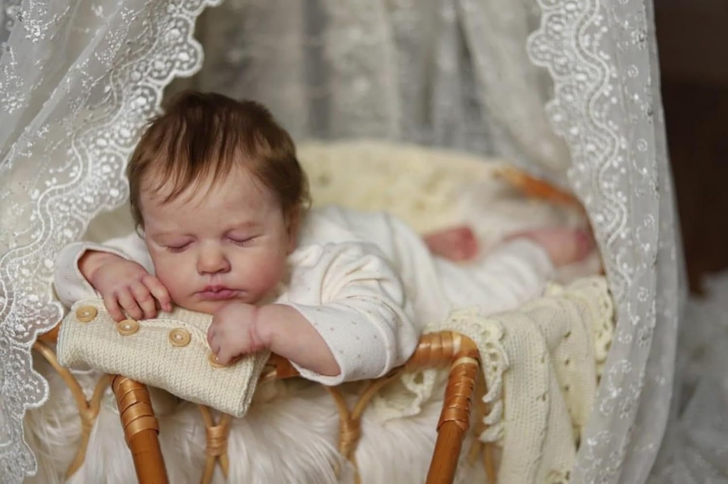 Anano Reborn Newborn Baby Girl Doll Full Body Silicone 20 Inch Realistic Sleeping H91881