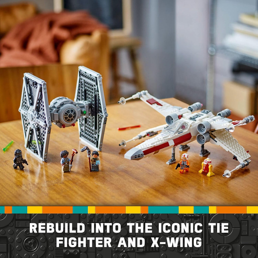 LEGO Star Wars TIE Fighter & X-Wing Building Set with 4 Minifigures, Ages 9+ P69816