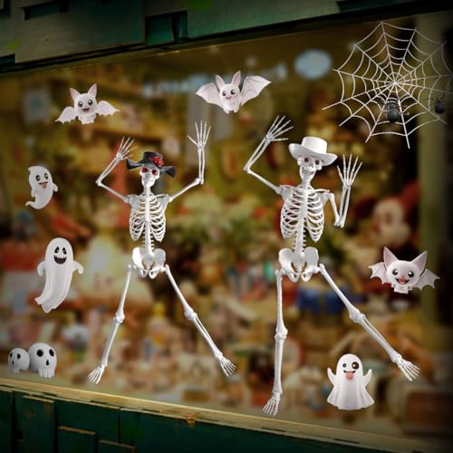 110 PCS Extra Large Snowflake Christmas Window Clings Decals for Glass W71694