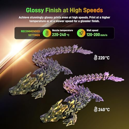 FLASHFORGE Silk PLA 3D Printer Filament 1.75mm 1KG, Multicolored Gradient V83097