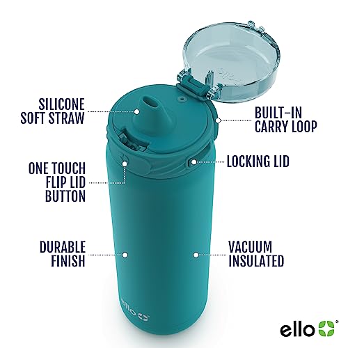 Ello Cooper 32oz Stainless Steel Water Bottle with Straw and Handle Q4598