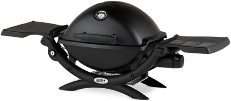 Weber Q1200 Liquid Propane Grill Bundle with Portable Cart and Cover I44430