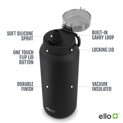 Ello Cooper 32oz Stainless Steel Water Bottle with Straw and Handle Q4598