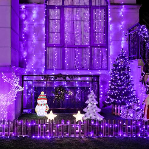 JMEXSUSS 300 LED Remote Control Christmas Curtain Lights, Warm White V64841