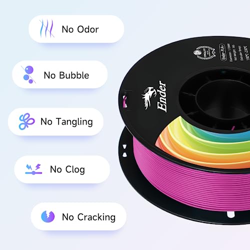 Creality PLA Plus Filament 1.75mm Rainbow Multicolor 1KG Spool O376011