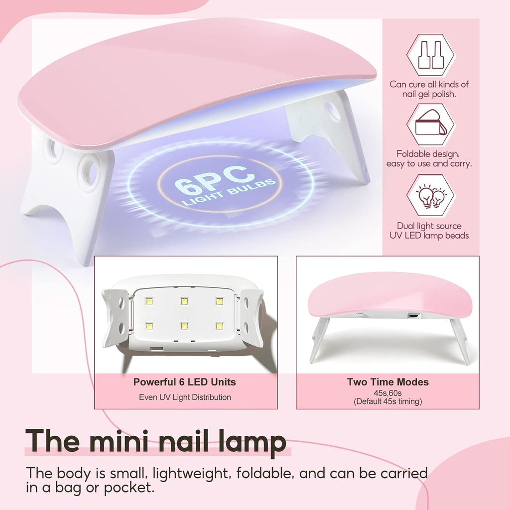 Acrylic Nail Kit with Drill and UV Light for Beginners 45pcs P248