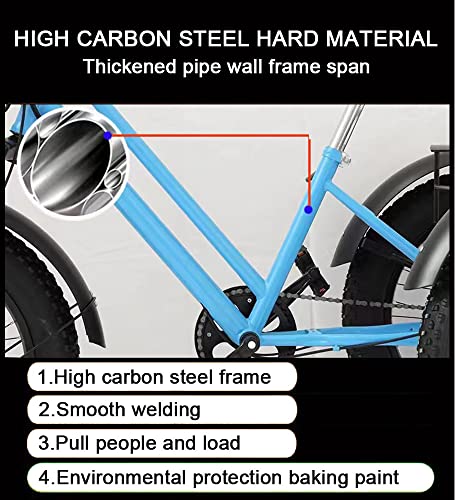 EMYJAY Adult Tricycle 7-Speed 20 Inch Fat Tire 3-Wheel Bike with Large Basket C421922