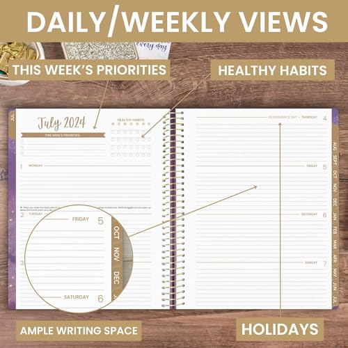 bloom daily planners 2024-2025 Academic Year Day Planner, Weekly/Monthly Dated Organizer Z213750