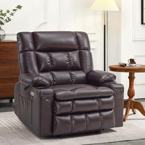 MCombo Dual Motor Power Lift Recliner Chair for Elderly with Heat and Massage, Black E570141