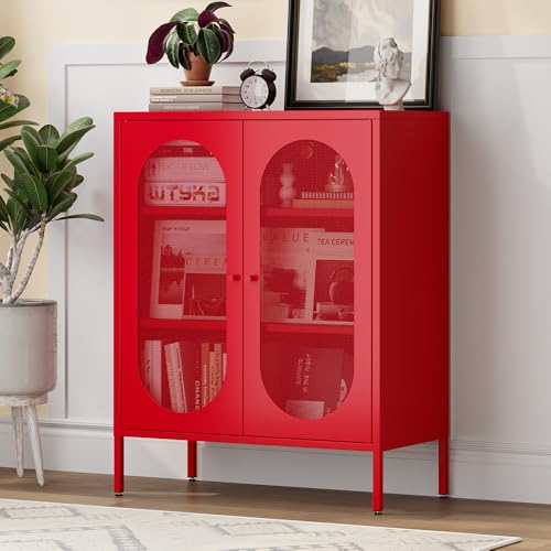 2 Door Metal Storage Cabinet with Adjustable Shelves, Blue H946