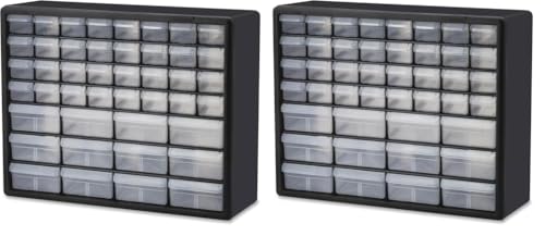 Akro-Mils 24-Drawer Plastic Storage Cabinet, Black I624065