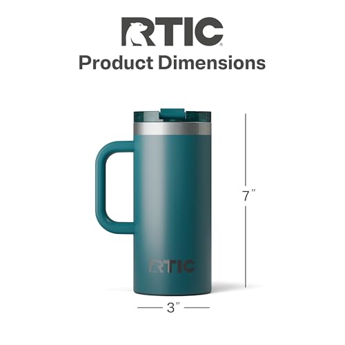 RTIC 20oz Road Trip Travel Mug with Lid and Handle, Insulated Stainless Steel P393441