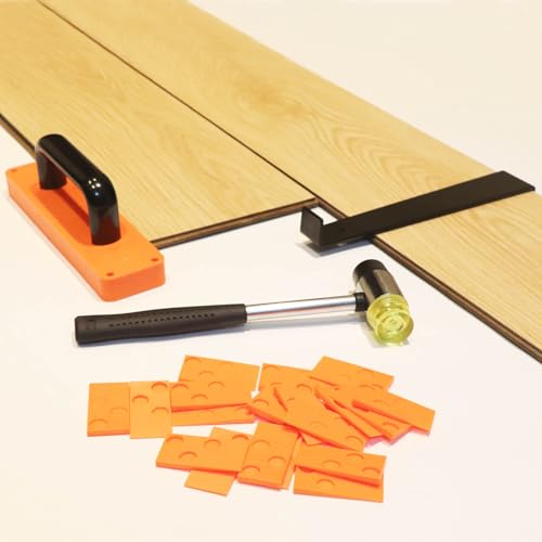 WHLLING 43PC Laminate Flooring Installation Kit with Spacers, Pull Bar, Mallet & Tapping Block W60849