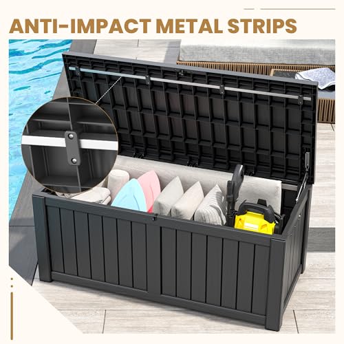 NUNU LAB 31 Gallon Outdoor Storage Box Waterproof Lockable Lid I8083