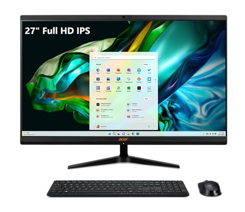Acer Aspire C24-1700-UR12 AIO Desktop | 23.8" Full HD IPS Display | 12th Gen Intel Core i5-1235U | Intel Iris Xe Graphics | 8GB DDR4 | 512GB NVMe M.2 SSD | Intel Wireless Wi-Fi 6 | Windows 11 Home