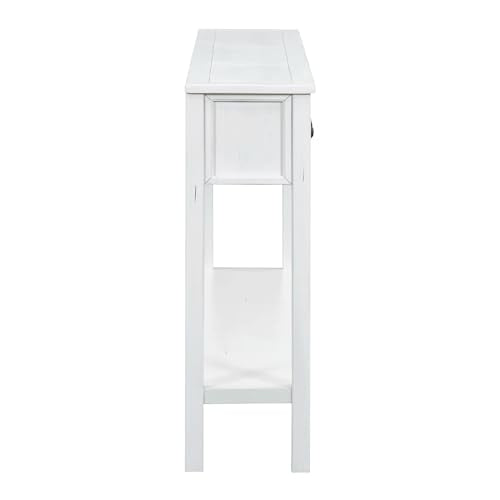 YUNLife Sideboard Console Table with 2 Drawers and Bottom Shelf O3573