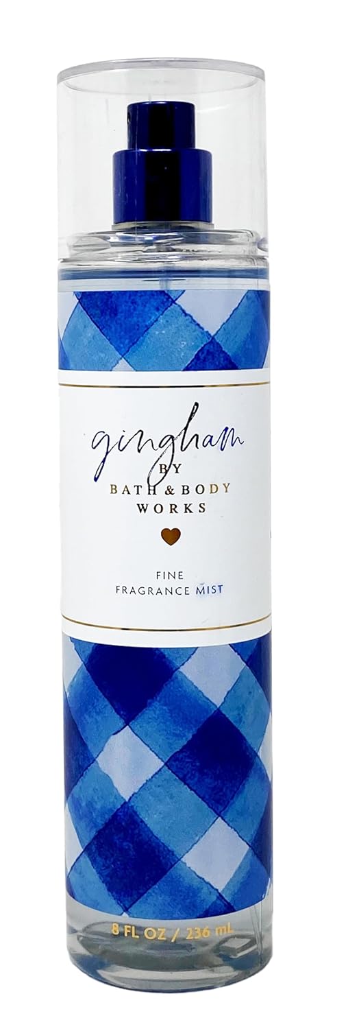 Bath & Body Works Gingham Deluxe Gift Set with Fine Fragrance Mist, Body Cream, Shower Gel & Body Lotion L53462