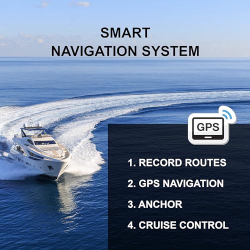 HASWING Boat Electric Trolling Motor 12V 55lbs GPS Bow Mount with Wireless Remote K439553