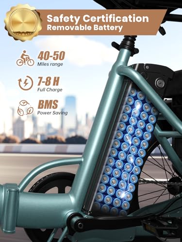 Electric Trike for Adults 960W Peak 36V 15AH Battery 20" Fat Tire with Rear Basket V89083