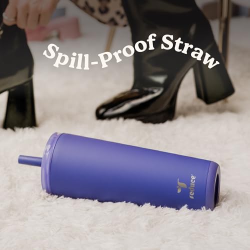 Halo 32 oz Stainless Steel Vacuum Insulated Tumbler with Flip Handle Lid, Lilac Bud H350