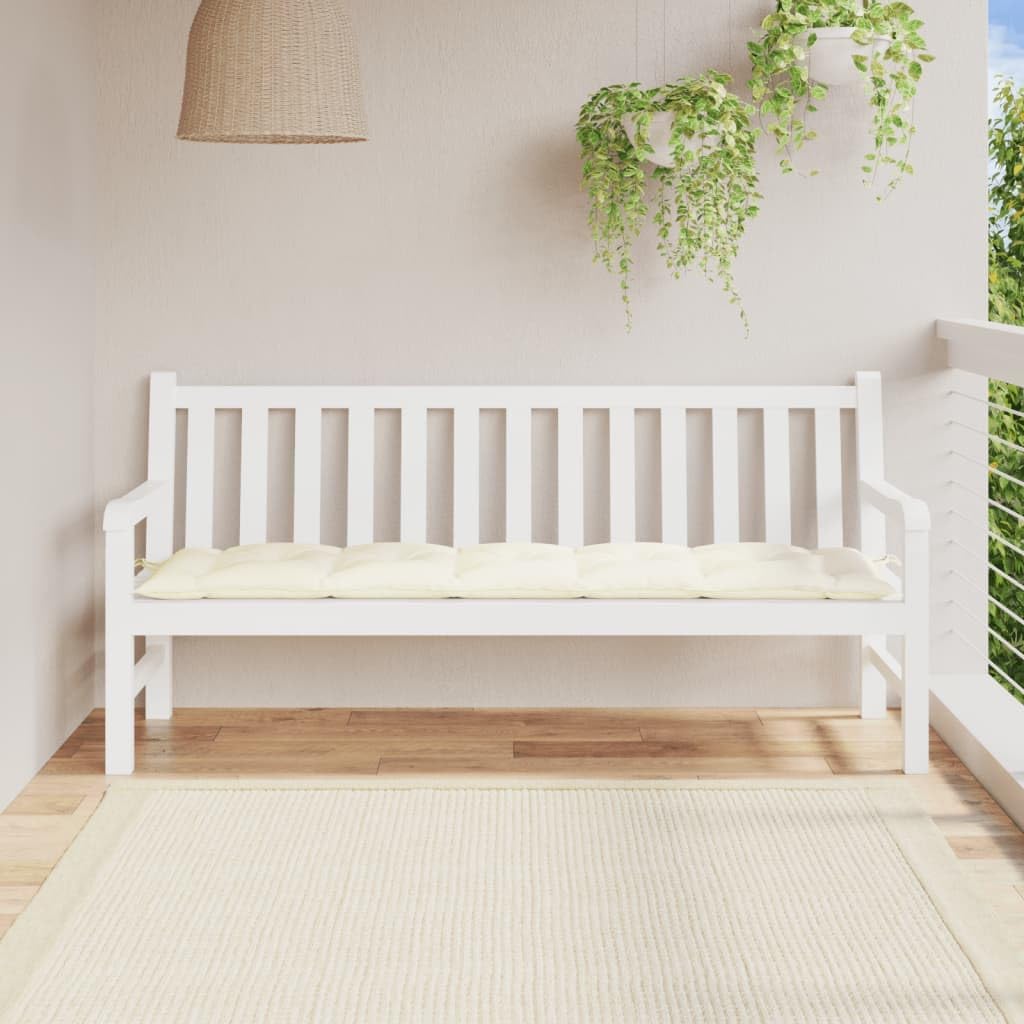vidaXL Bench Cushion Outdoor Water Repellent Patio Furniture Cream White J615903