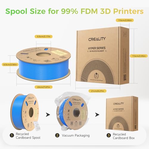 Creality PLA Plus Filament 1.75mm Rainbow Multicolor 1KG Spool O376011