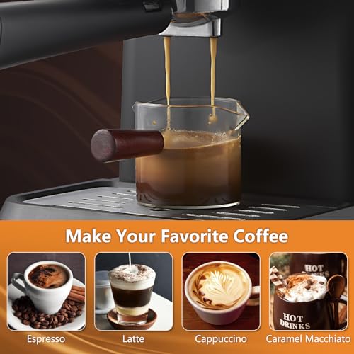 Espresso Machine 20 Bar with Milk Frother Steam Wand for Home B593