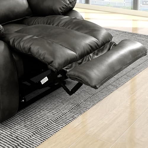 EDILLY Genuine Leather Power Lift Recliner Chair with Massage and Heating, Brown C901
