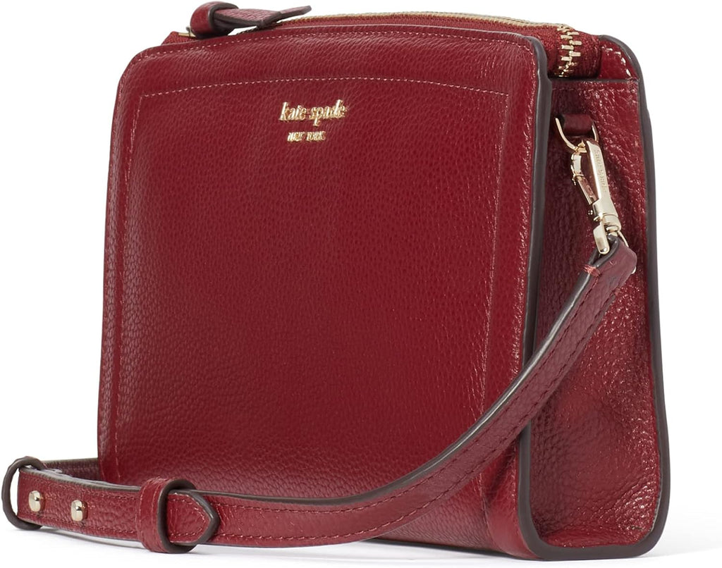 Kate Spade New York Knott Pebbled Leather Small Crossbody Autumnal Red G125029