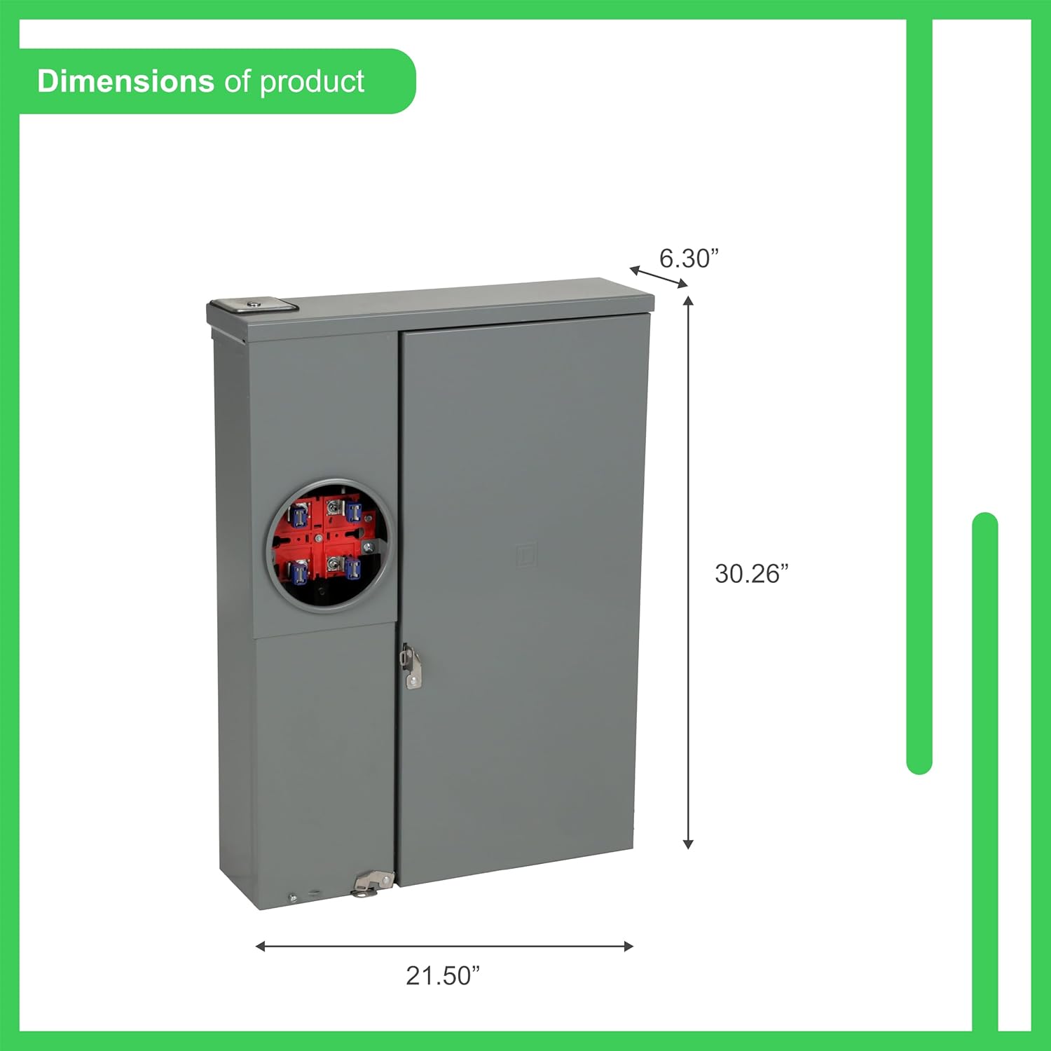 Square D Homeline 200 Amp 8-Space 16-Circuit Outdoor Solar-Ready Meter Socket Load Center J5333