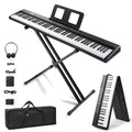 Ktaxon Weighted Keyboard Piano 88 Keys Digital Piano with Stand, Bag, Pedal, Headphones and MIDI Bluetooth M8426