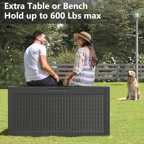 NUNU LAB 31 Gallon Outdoor Storage Box Waterproof Lockable Lid I8083