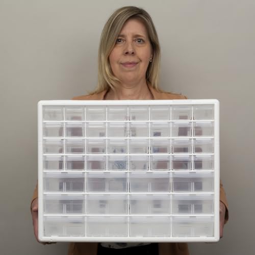 Akro-Mils 24-Drawer Plastic Storage Cabinet, Black I624065