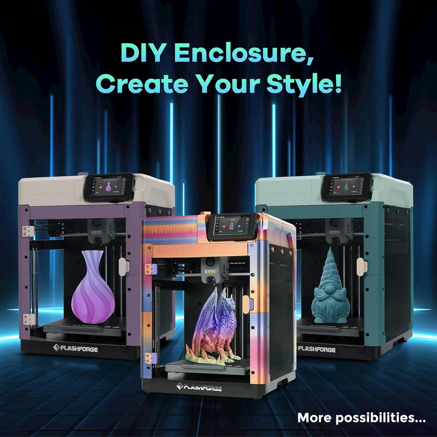 FLASHFORGE Adventurer 5M 3D Printer Enclosure Kit, Noise Reduction, High Temp Filament Support X6998