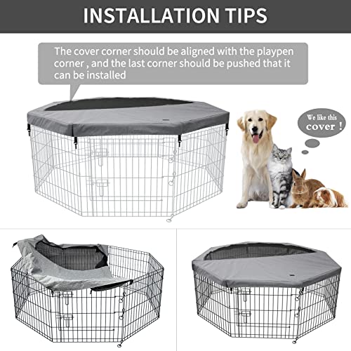 PETIME Foldable Metal Dog Exercise Pen 8 Panel with Bottom Pad C444
