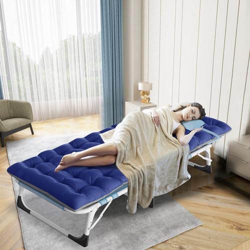 DoCred Folding Camping Cot with Mattress, 2 Pack, Heavy Duty for Adults, Portable with Carry Bag C814529