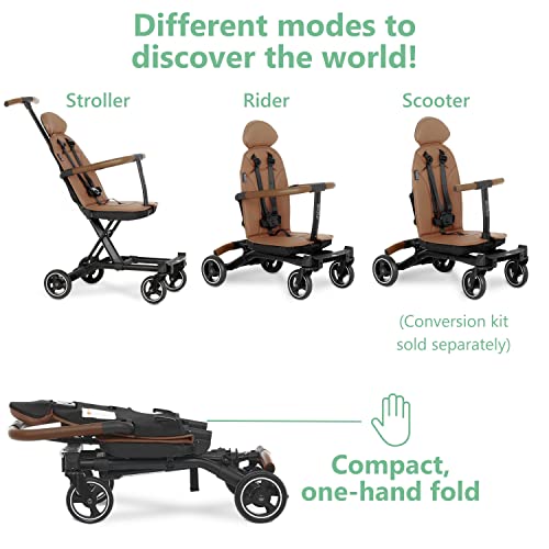 Evolur Cruise Rider Stroller, Lightweight Compact Fold Travel Stroller, Cognac B33336