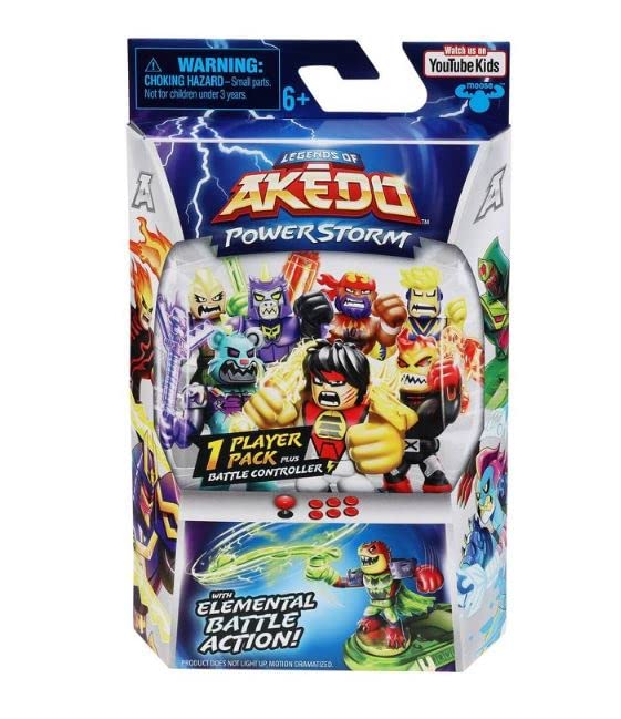 Legends of Akedo Powerstorm Single Mystery Player Pack & Battle Controller - Collect All Mystery Battling Action Figures (Player Pack)