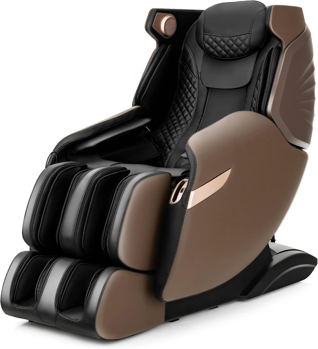 Giantex Massage Chair Full Body - 3D Electric Zero Gravity Shiatsu Massage Recliner Chair with 55” SL Track, Waist Heaters, Airbag Massage, Foot Rollers, 4 Auto Modes, Blue-tooth Speaker