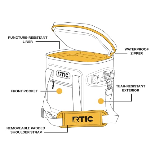 RTIC Soft Cooler 20 Can Insulated Portable Ice Chest Bag C528731