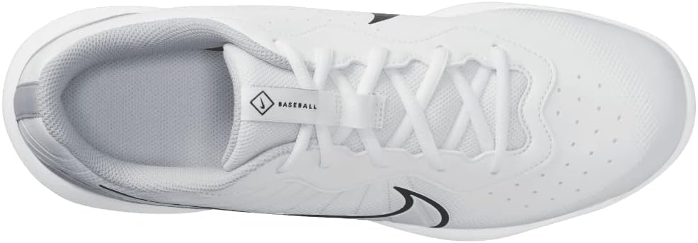 Nike Alpha Huarache Varsity 4 Low Metal Baseball Cleats White Gray Size 8 E56172