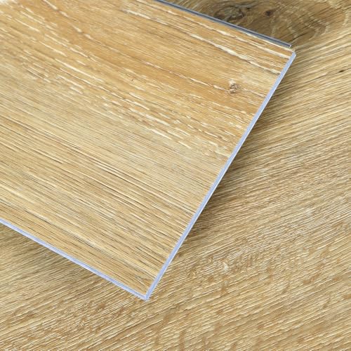 Interlocking Vinyl Flooring Planks 36" x 6", 5mm, Brown or Grey U502793