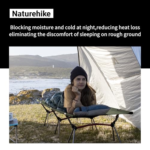 Naturehike ArmyWild Folding Camping Cot, Height Adjustable Ultralight Portable Bed U237