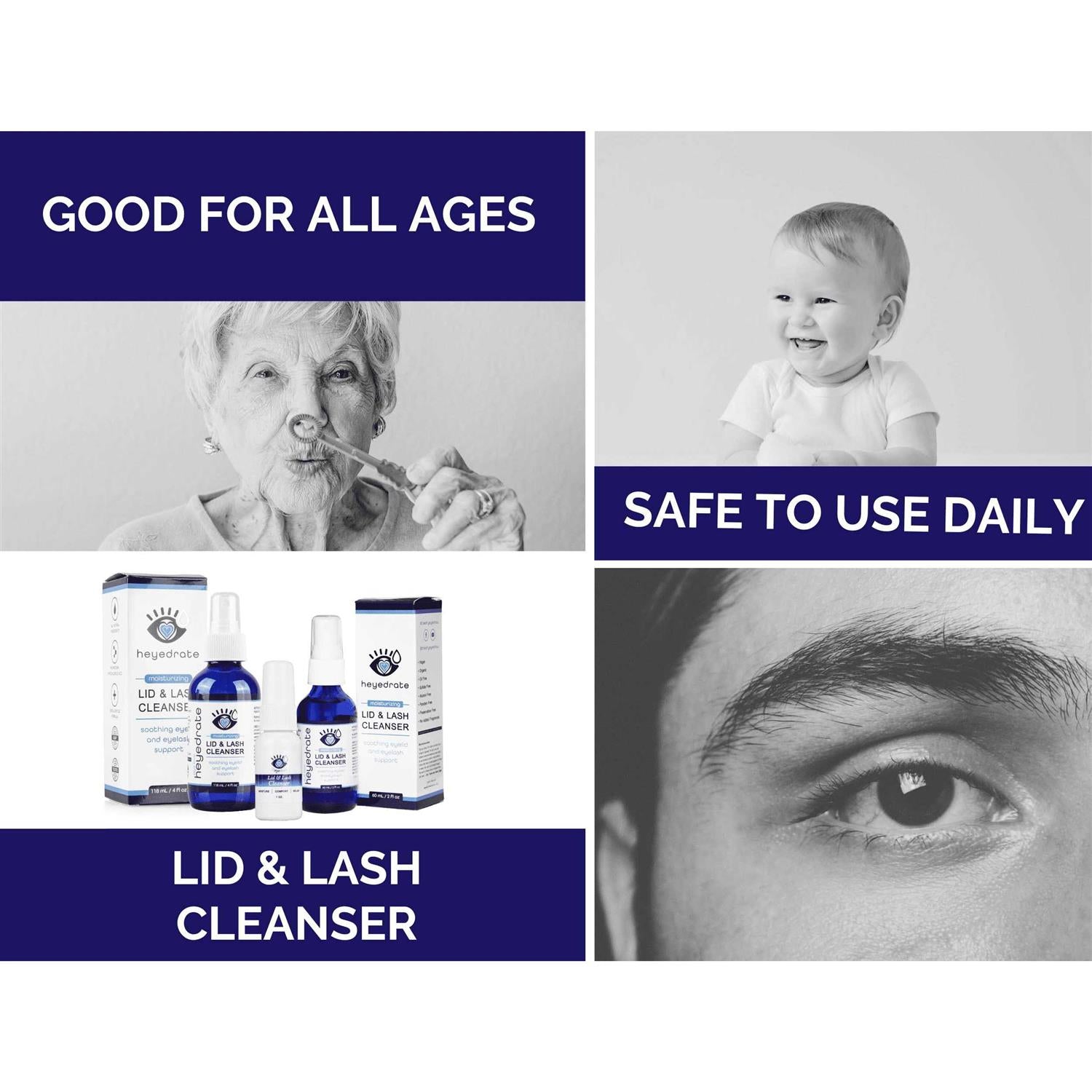Heyedrate Lid and Lash Cleanser for Eye Irritation and Eyelid Relief X13481