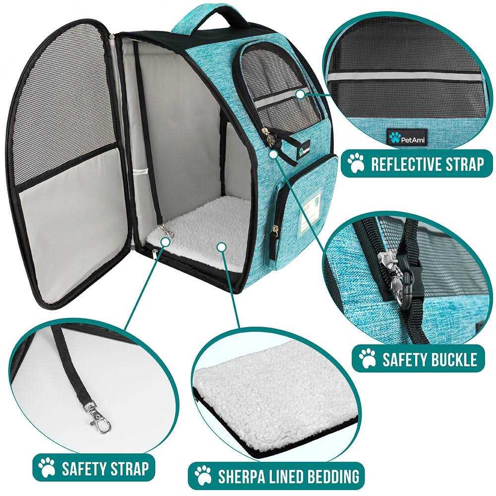 Petami Deluxe Pet Carrier Backpack for Small Cats and Dogs A28213