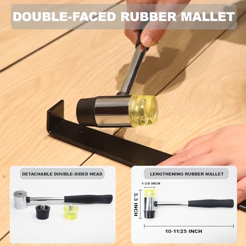 WHLLING 43PC Laminate Flooring Installation Kit with Spacers, Pull Bar, Mallet & Tapping Block W60849