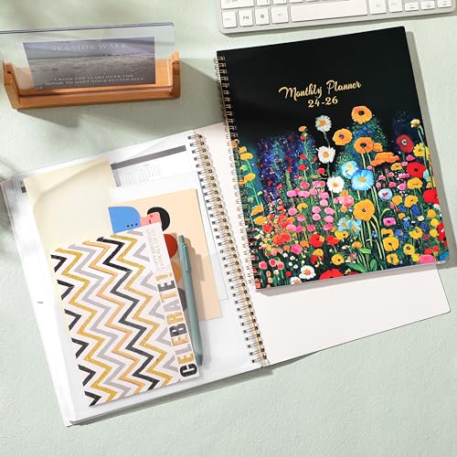 2024-2026 Monthly Planner 8.5" x 11" with Tabs and Back Pocket A102963