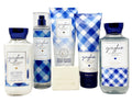 Bath & Body Works Gingham - Deluxe Gift Set - Fine Fragrance mist, Body Cream, Shower Gel, Body Lotion and Moisturizing Body Wash With a Natural Oats Sample Soap.