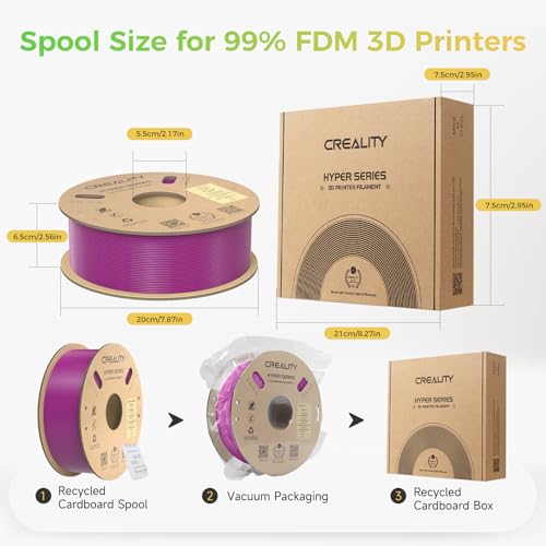 Creality PLA Plus Filament 1.75mm Rainbow Multicolor 1KG Spool O376011