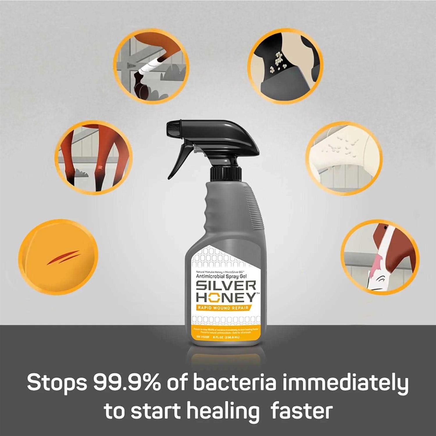 Silver Honey Hot Spot Wound Care Spray Gel for Pets J766